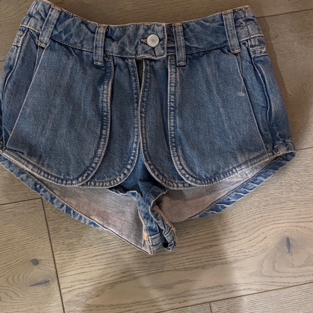 We The Free Blue Jean Shorts